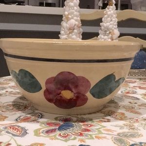 RARE Vintage Watt Pottery RioRose Pansy #11 large mixing bowl